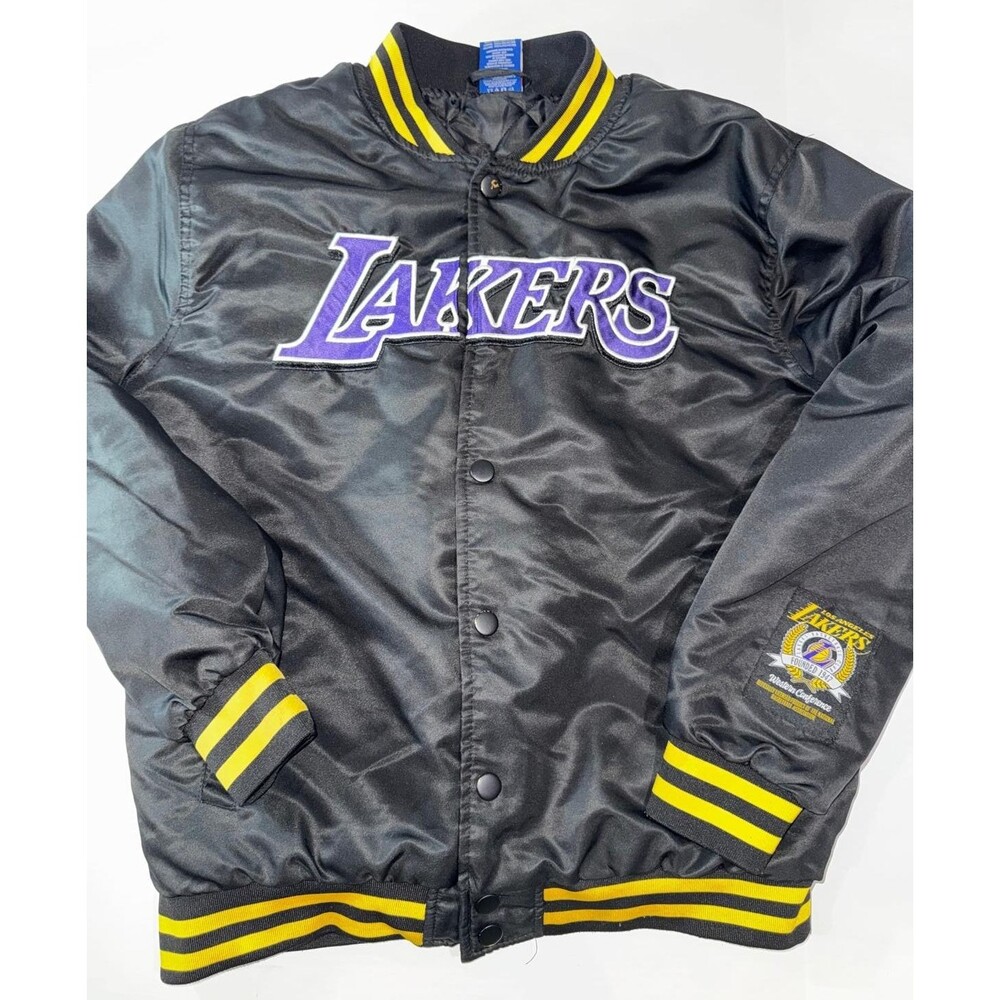 NBA Ultra Game M Los Angeles Lakers Logo Stitched Black Jacket